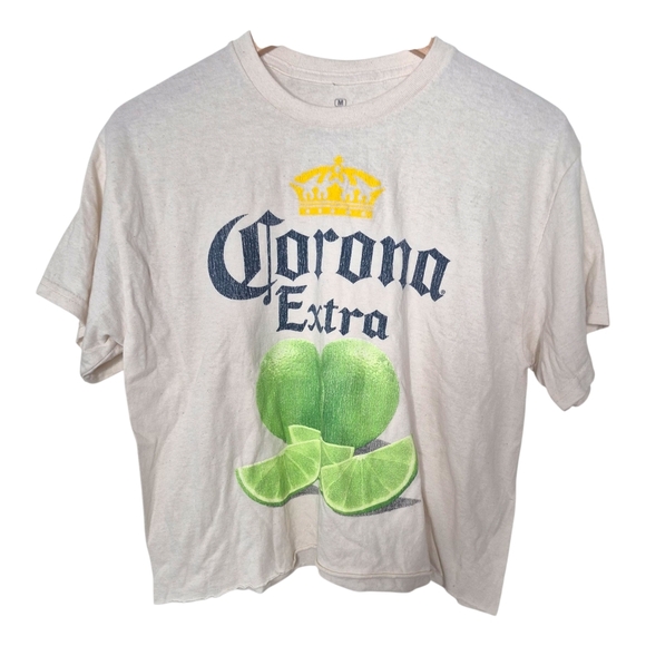 Corona Extra Cream  Graphic T-Shirt 100% Cotton Grunge Size Medium - Picture 1 of 3